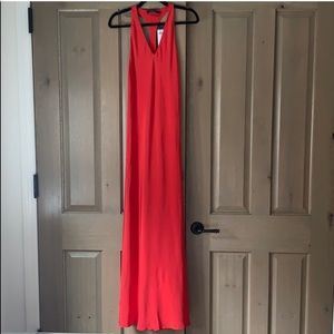 Beautiful Polo Ralph Lauren Red Silk Racerback Gown Size 12